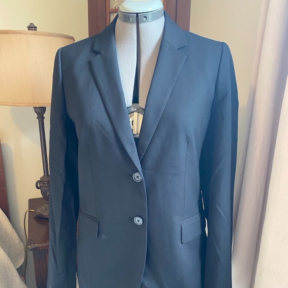 J CREW 100% Wool Blazer in Black
